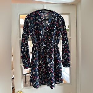 Allegra K Navy Floral Blouse